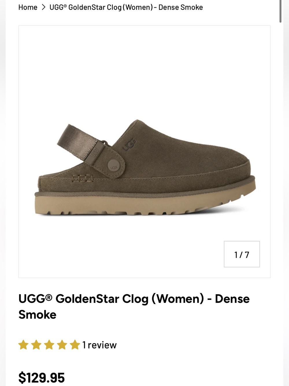 UGG GoldenStar Clogs